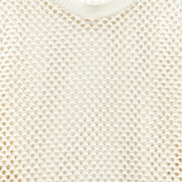 Zara asymmetrical Mesh sweater sz large NwOt - Picture 2 of 4
